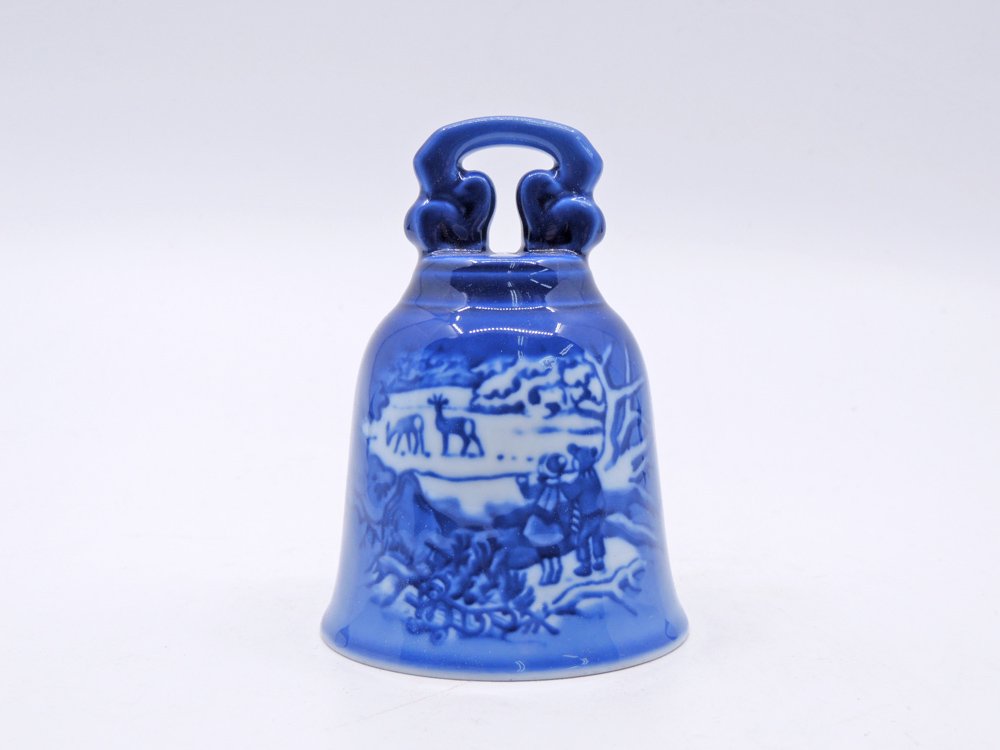 ロイヤルコペンハーゲン ROYAL COPENHAGEN クリスマスベル Christmas Bell 2002年 森の冬 Winter in the Forest 箱付 デンマーク 北欧雑貨 ●
