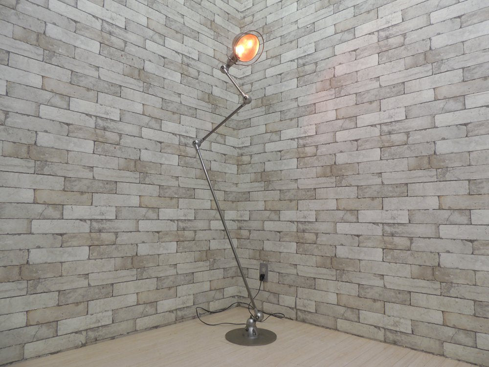 ジェルデ JIELDE ビンテージ 3アーム フロアランプ FLOOR LAMP インダストリアル シルバーメタル ●