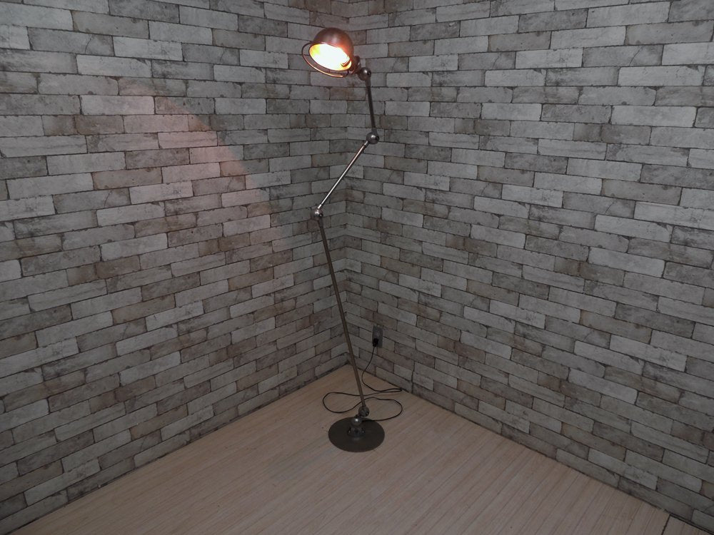 ジェルデ JIELDE ビンテージ 3アーム フロアランプ FLOOR LAMP インダストリアル シルバーメタル ●