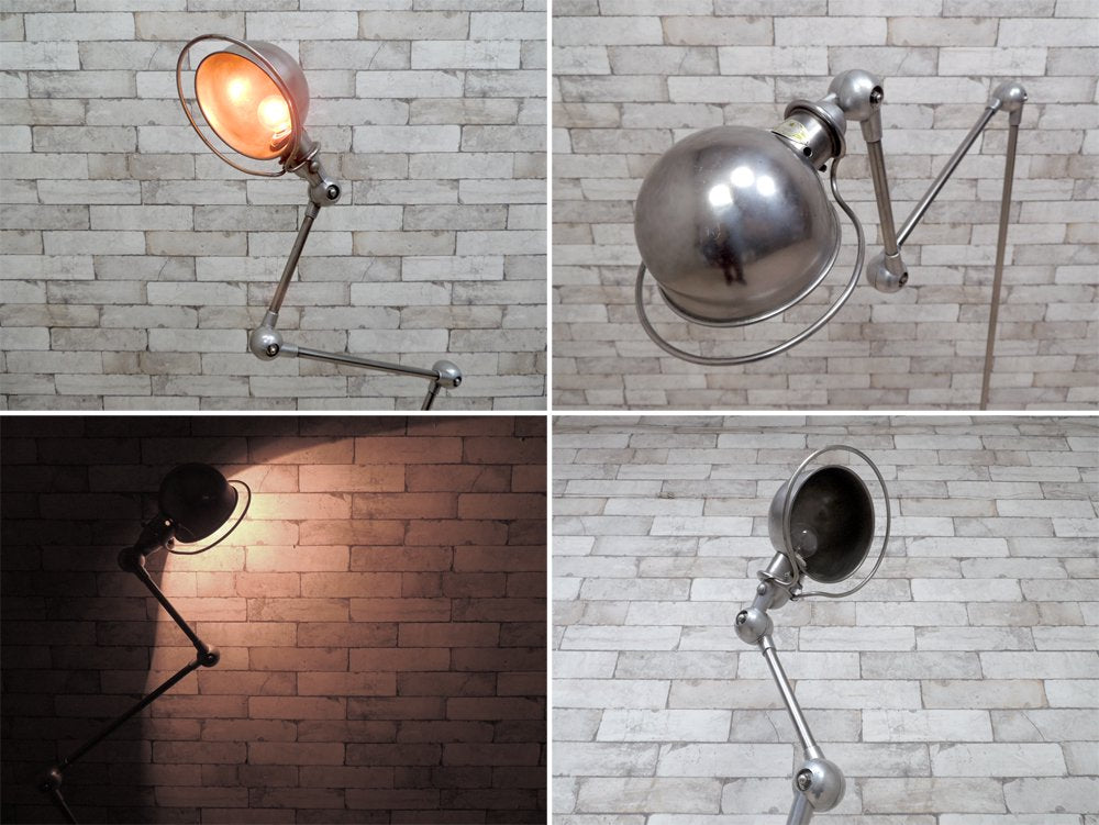 ジェルデ JIELDE ビンテージ 3アーム フロアランプ FLOOR LAMP インダストリアル シルバーメタル ●