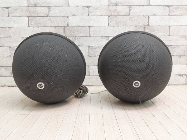 ビクター Victor グローブスピーカー GLOBE SPEAKER SYSTEM ブラック GB-1D 全無指向性 天井ボール型 球体型 スピーカー ペア 現状品 ●