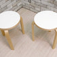 アルテック artek スツール60 Stool60 バーチ材 × ホワイトラミネート 3本脚 アルヴァ・アアルト フィンランド 北欧家具 A ●