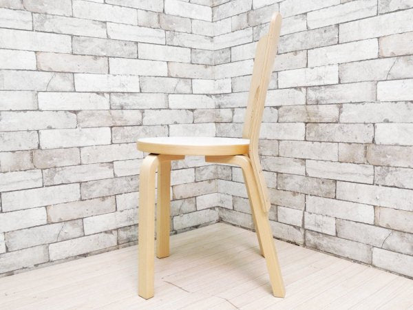 アルテック artek チェア66 Chair66 バーチ材 × ホワイトラミネート ダイニングチェア アルヴァ・アアルト フィンランド 北欧家具 B ●