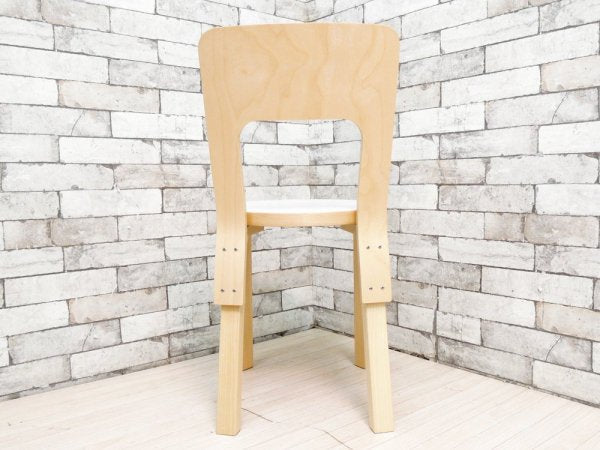 アルテック artek チェア66 Chair66 バーチ材 × ホワイトラミネート ダイニングチェア アルヴァ・アアルト フィンランド 北欧家具 B ●