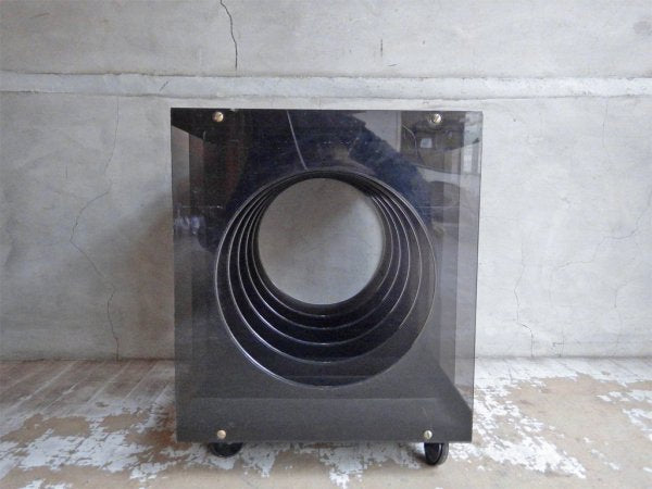 スペースエイジ デザイン アクリル レコードラック キャスター付き ♪