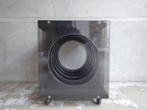 スペースエイジ デザイン アクリル レコードラック キャスター付き ♪