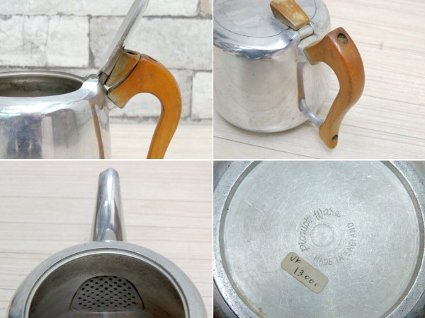 ピコウェア Picquot Ware ティーポット コーヒーポット ケトル 60s ビンテージ 英国 UK A ●