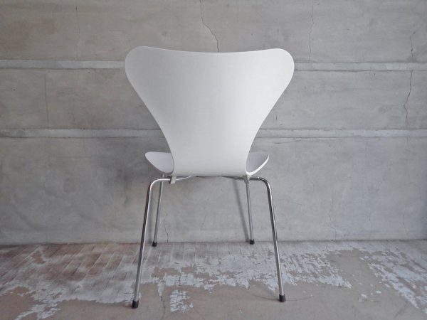 フリッツハンセン Fritz Hansen セブンチェア Seven Chair ホワイトラッカー アルネ・ヤコブセン Arne Jacobsen デンマーク 北欧家具 B ♪