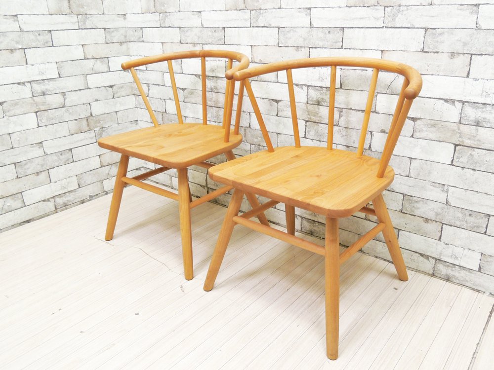 モモナチュラル MOMO natural タホチェア TAHO CHAIR AL アルダー無垢材 ダイニングチェア 2脚セット 定価：約4.6万円 ●