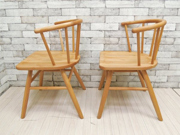 モモナチュラル MOMO natural タホチェア TAHO CHAIR AL アルダー無垢材 ダイニングチェア 2脚セット 定価：約4.6万円 ●