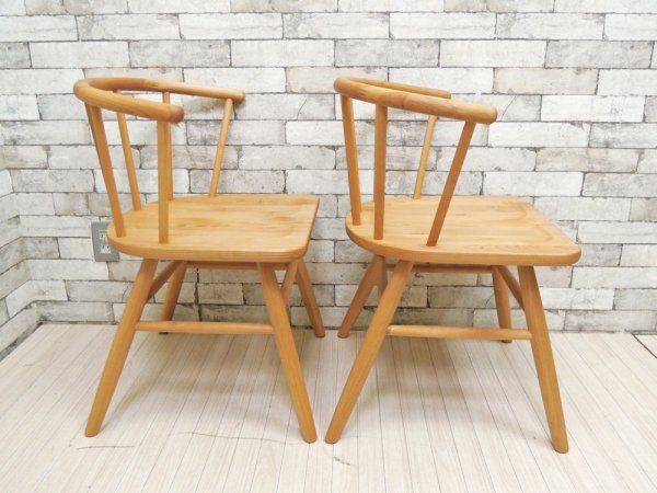 モモナチュラル MOMO natural タホチェア TAHO CHAIR AL アルダー無垢材 ダイニングチェア 2脚セット 定価：約4.6万円 ●