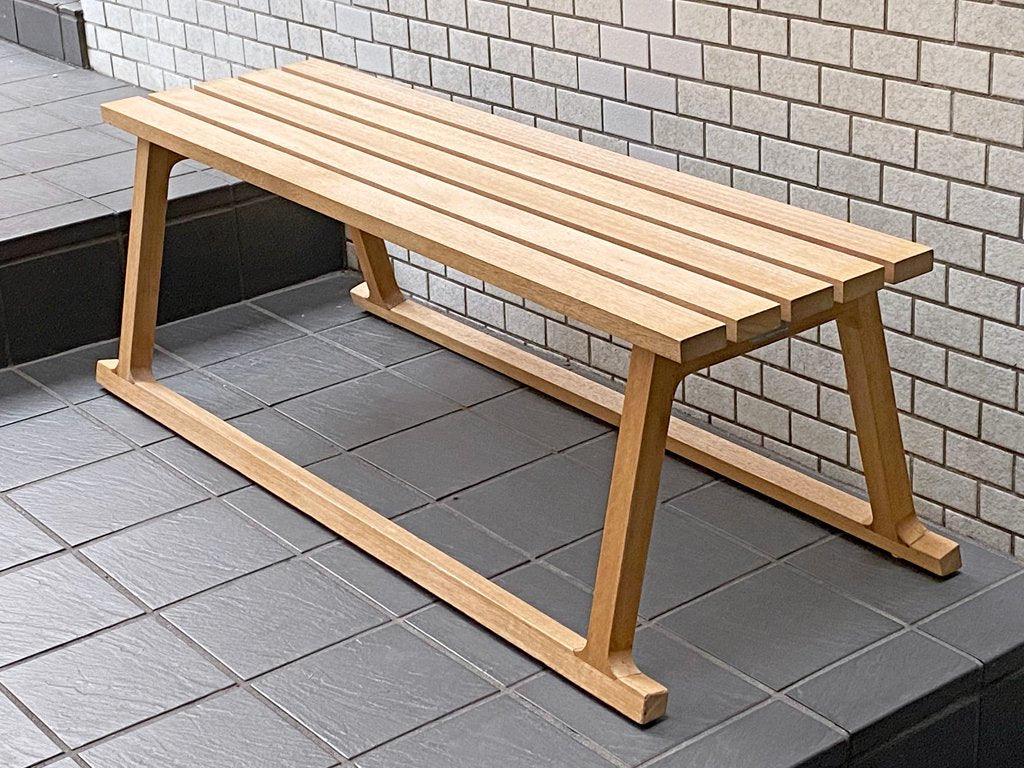 イーアンドワイ E＆Y ハスキー HUSKY ベンチ ニヤトー無垢材 ナチュラル アレキサンダー・テイラー クッション付き ■