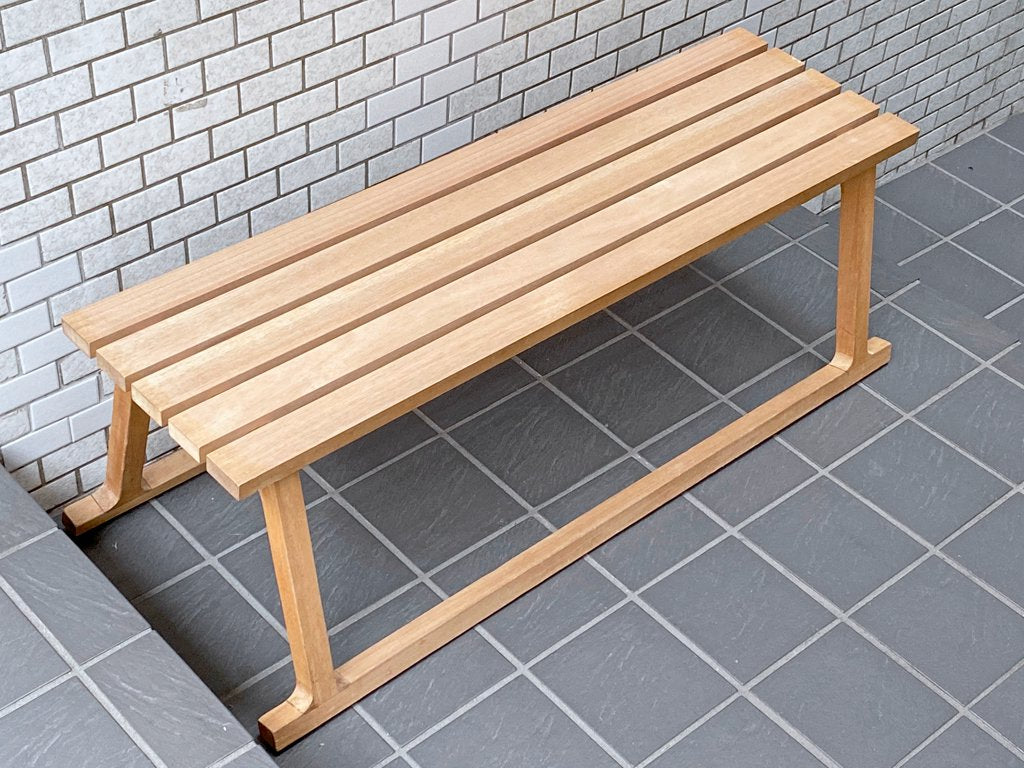 イーアンドワイ E＆Y ハスキー HUSKY ベンチ ニヤトー無垢材 ナチュラル アレキサンダー・テイラー クッション付き ■