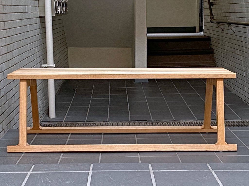 イーアンドワイ E＆Y ハスキー HUSKY ベンチ ニヤトー無垢材 ナチュラル アレキサンダー・テイラー クッション付き ■