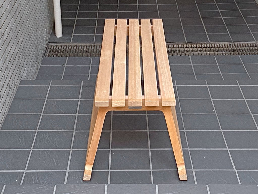 イーアンドワイ E＆Y ハスキー HUSKY ベンチ ニヤトー無垢材 ナチュラル アレキサンダー・テイラー クッション付き ■