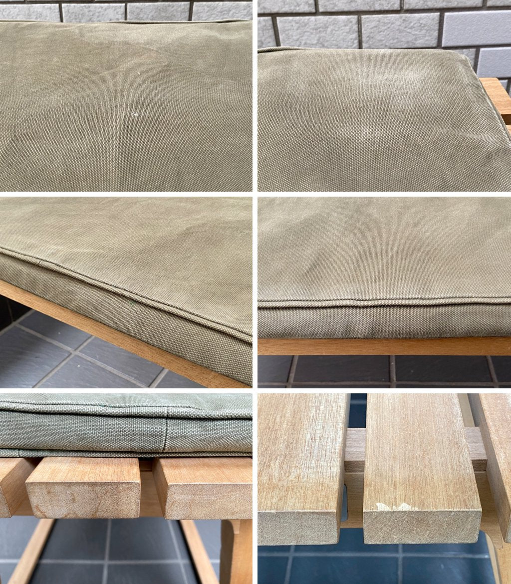 イーアンドワイ E＆Y ハスキー HUSKY ベンチ ニヤトー無垢材 ナチュラル アレキサンダー・テイラー クッション付き ■