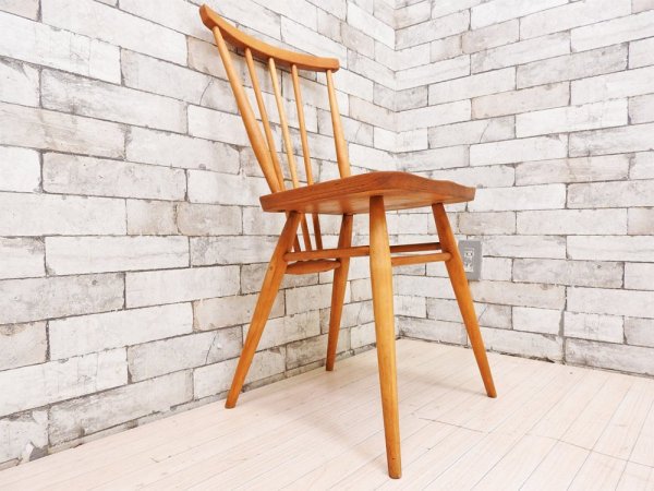 アーコール Ercol スティックバックチェア スピンドルチェア エルム材 UKビンテージ Vintage 英国家具 ●