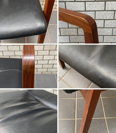 シギヤマ家具 シティ リビングダイニングチェア CITY LD CHAIR 本革 PVC ウォールナット無垢材 アームチェア 岩倉榮利 B ■