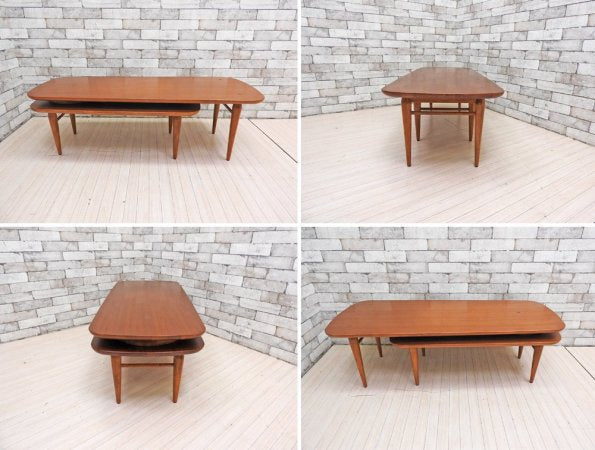 アクメファニチャー ACME Furniture トラッセル TRESTLES コーヒーテーブル ローテーブル 2枚天板 ウォールナット材 USビンテージスタイル 廃番 ●