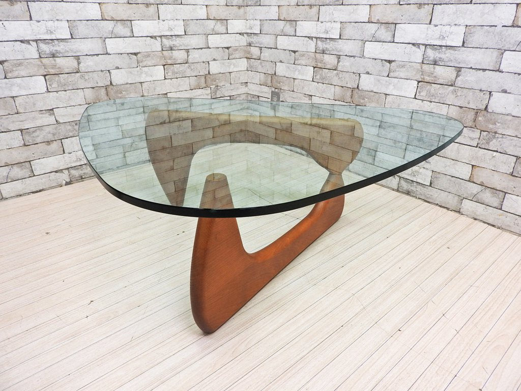 イサムノグチ Isamu Noguchi コーヒーテーブル Coffee Table ガラス天板厚1.9mm リプロダクト品 デザイナーズ家具 名作 ●