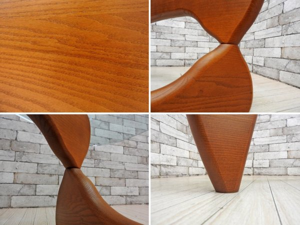 イサムノグチ Isamu Noguchi コーヒーテーブル Coffee Table ガラス天板厚1.9mm リプロダクト品 デザイナーズ家具 名作 ●