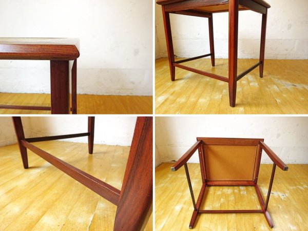 TOFTEN mobelfabrikke ローズウッド タイルトップ サイドテーブル Side table 60's 北欧 ビンテージ ★