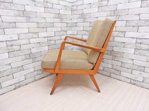 ウォルター ノール  WALTER KNOLL アンティモット ANTIMOTT ラウンジチェア 1P ソファ  アームチェア チェリー材 1950’S ビンテージ ドイツ ●