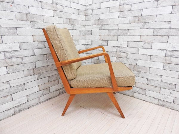 ウォルター ノール  WALTER KNOLL アンティモット ANTIMOTT ラウンジチェア 1P ソファ  アームチェア チェリー材 1950’S ビンテージ ドイツ ●