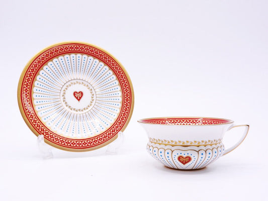 ウェッジウッド WEDGWOOD ハーレクインコレクション Harlequin Collection クイーンオブハート QUEEN OF HEARTS カップ&ソーサー C/S 白磁 英国 ●