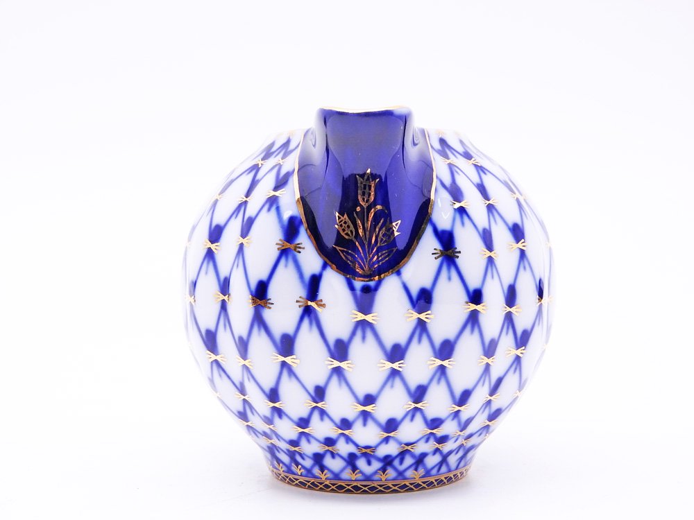 インペリアルポーセリン Imperial Porcelain Manufactory コバルトネット Cobalt Net クリーマー 白磁 ロシア 希少 ●