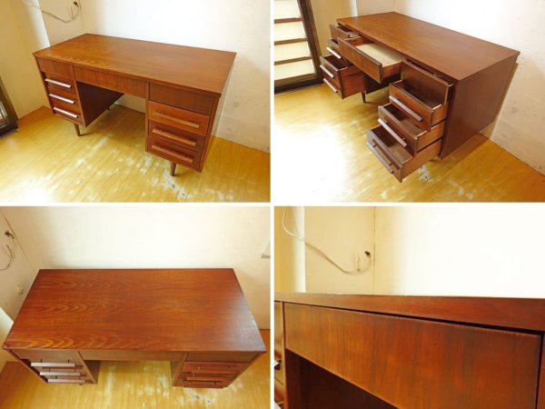 フランダース Flanders ビンテージ 両袖デスク US ミッドセンチュリーモダン ウォールナット Vintage Desk ACME取扱 ★