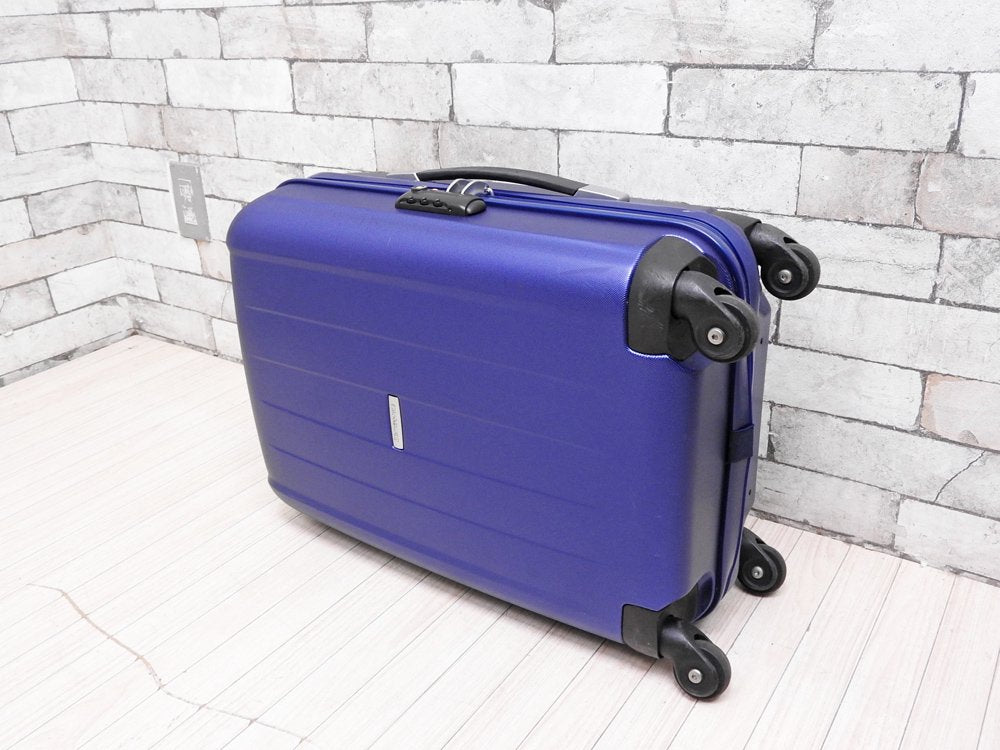 サムソナイト Samsonite ベロチタ Velocita スーツケース Spinner 55 ブルー 33L メタリックカラー ポリカーボネート 旅行用キャリーバッグ 廃番 ●