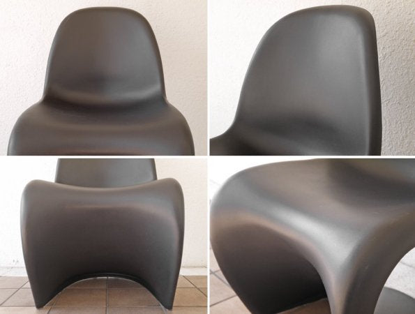 ヴィトラ vitra. パントンチェア Panton Chair ブラック ヴェルナー・パントン Verner Panton スタッキングチェア ミッドセンチュリー スペースエイジ ◇