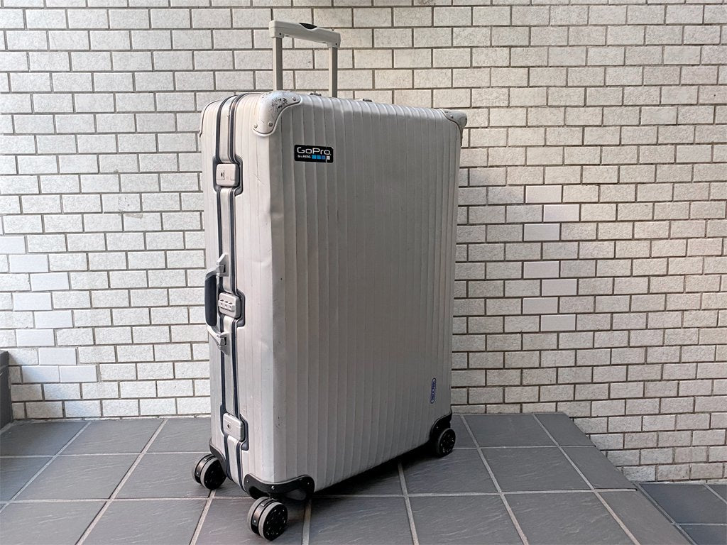 リモワ RIMOWA シルバーインテグラル SILVER INTEGRAL 104L 青ロゴ スーツケース キャリーケース 4輪 マルチホイール ■