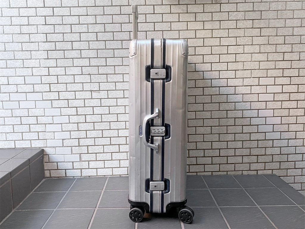 リモワ RIMOWA シルバーインテグラル SILVER INTEGRAL 104L 青ロゴ スーツケース キャリーケース 4輪 マルチホイール ■