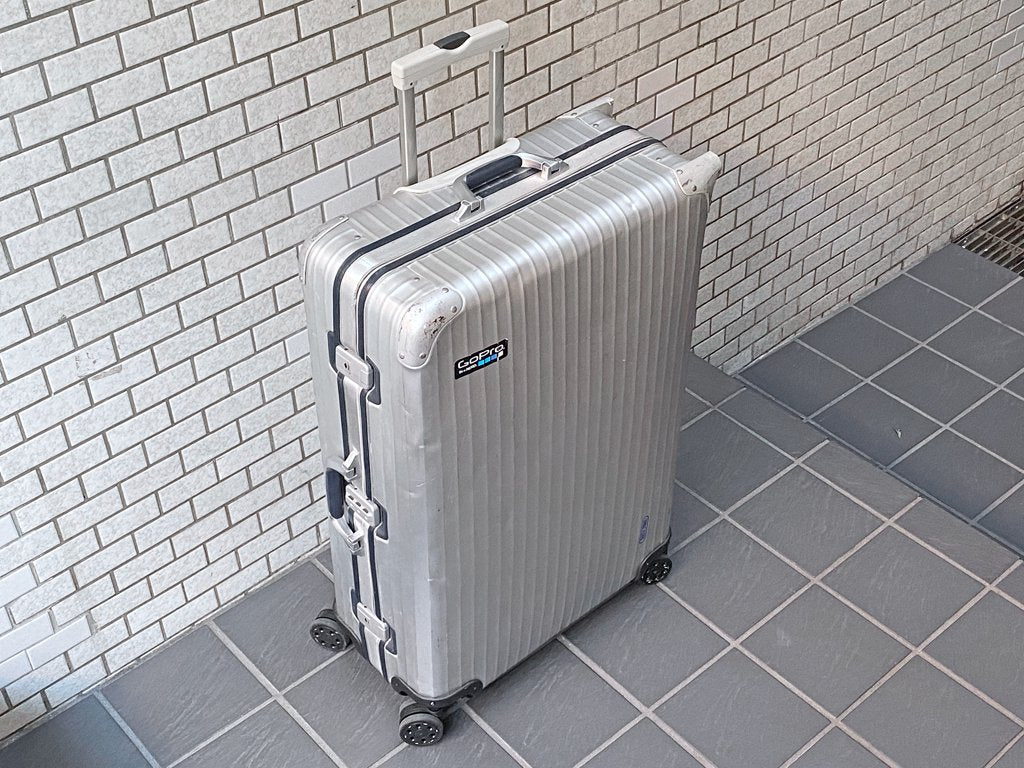 リモワ RIMOWA シルバーインテグラル SILVER INTEGRAL 104L 青ロゴ スーツケース キャリーケース 4輪 マルチホイール ■