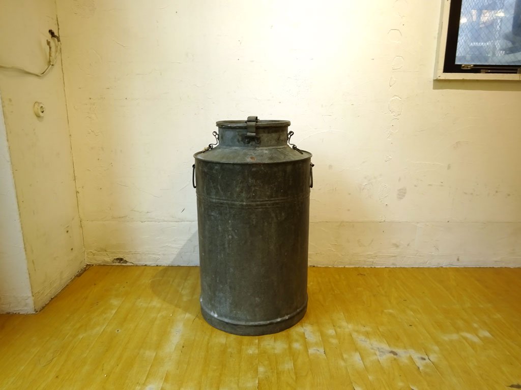 ビンテージ ミルク缶 Vintage Milk Can ブリキ 蓋付 高さ68ｃｍ ガーデニング 傘立て インテリア ジャーナルスタンダードファニチャー購入 ★