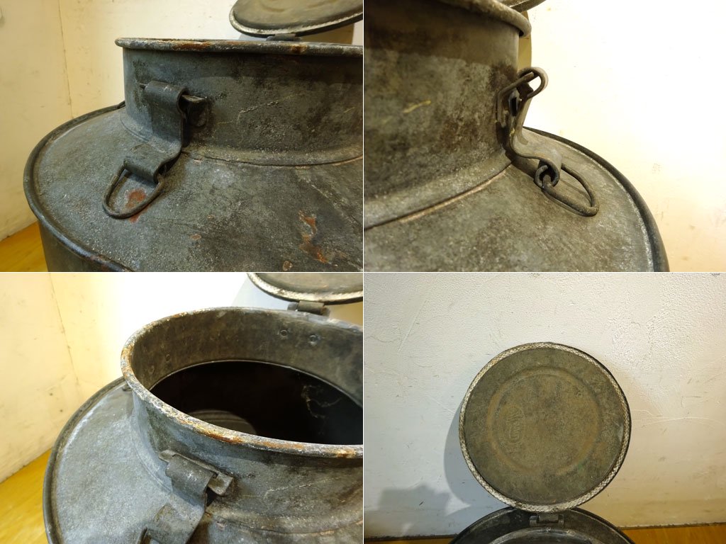 ビンテージ ミルク缶 Vintage Milk Can ブリキ 蓋付 高さ68ｃｍ ガーデニング 傘立て インテリア ジャーナルスタンダードファニチャー購入 ★