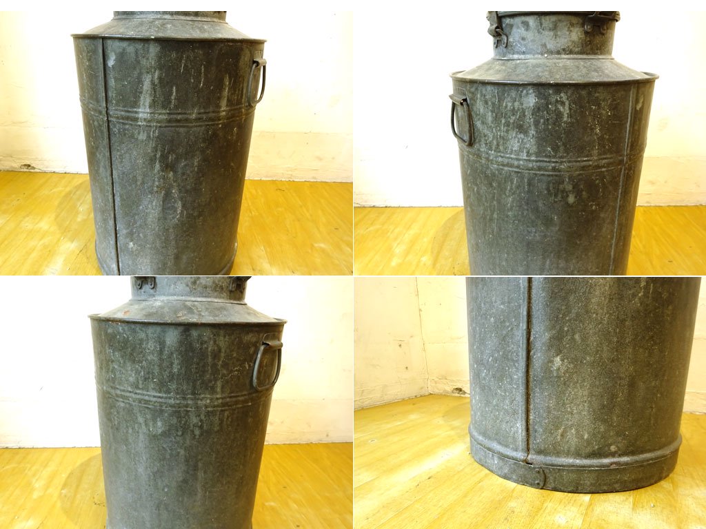 ビンテージ ミルク缶 Vintage Milk Can ブリキ 蓋付 高さ68ｃｍ ガーデニング 傘立て インテリア ジャーナルスタンダードファニチャー購入 ★