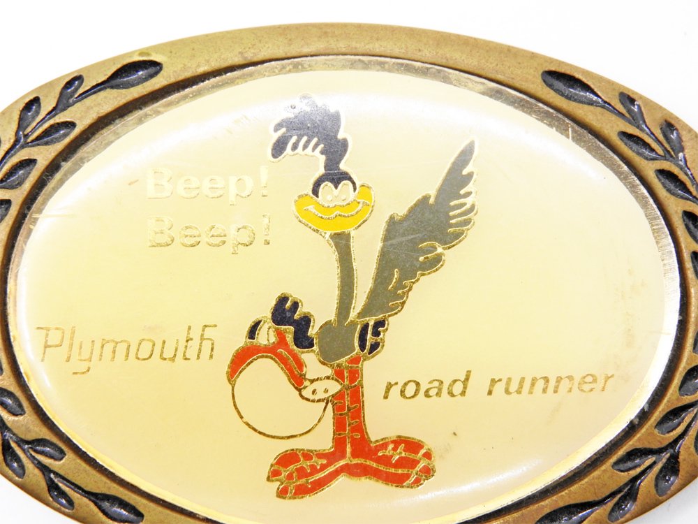 ルーニー・テューンズ Looney Tunes ロードランナー Road Runner ベルトバックル 真鍮製 1970s USビンテージ Vintage ●