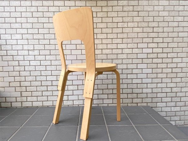 アルテック artek チェア66 CHAIR66 ダイニングチェア バーチ材 アルヴァ・アアルト クッション付き 北欧家具 フィンランド A ■