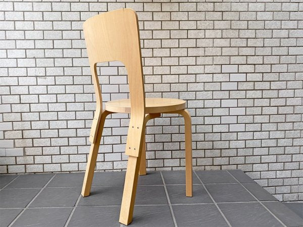 アルテック artek チェア66 CHAIR66 ダイニングチェア バーチ材 アルヴァ・アアルト クッション付き 北欧家具 フィンランド B ■