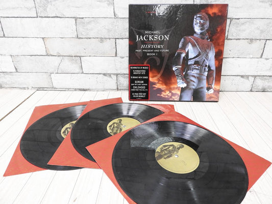 マイケル・ジャクソン MICHAEL JACKSON ヒストリー HISTORY PAST, PRESENT AND FUTURE BOOK 1 アナログレコード US盤 LP3枚セット ●