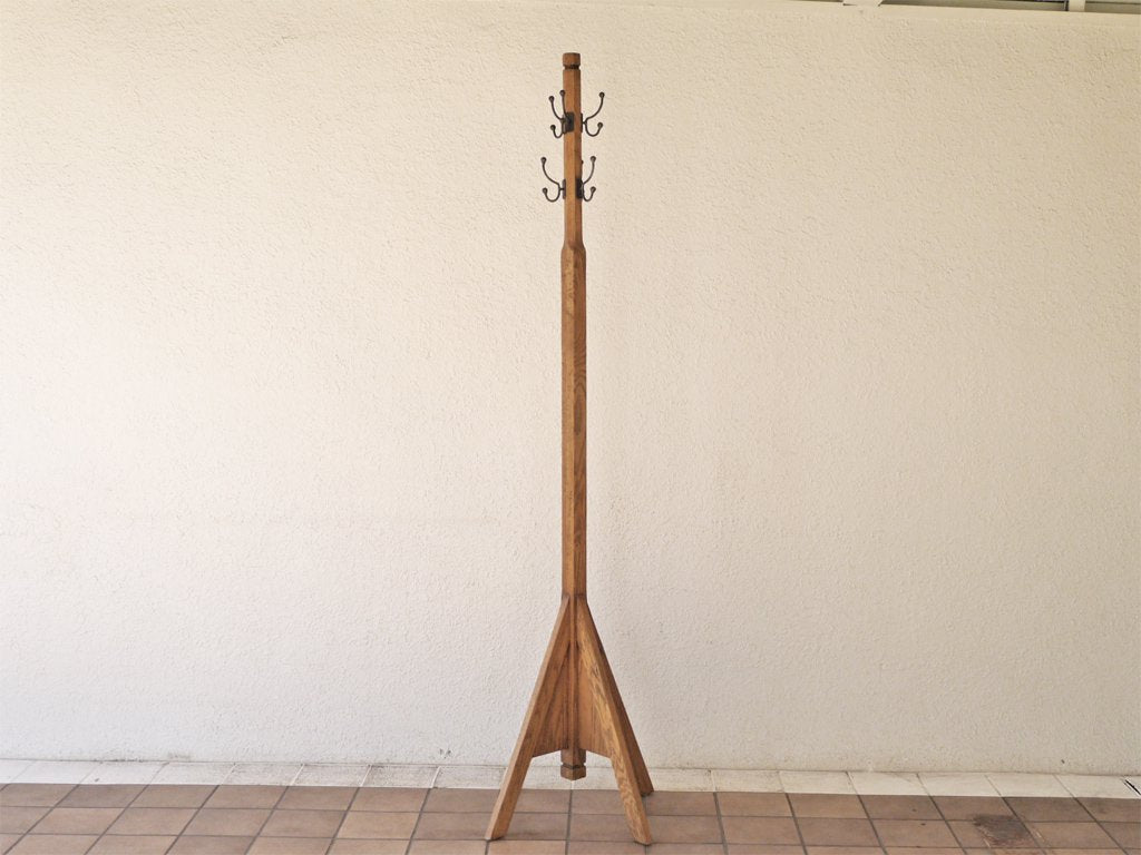 クラッシュゲート CRASH GATE ノットアンティークス Knot antiques タワーコートラック TOWER COAT RACK ホワイトオーク材 スチール 美品 ◇