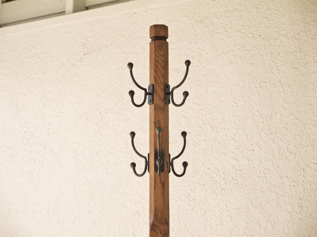 クラッシュゲート CRASH GATE ノットアンティークス Knot antiques タワーコートラック TOWER COAT RACK ホワイトオーク材 スチール 美品 ◇