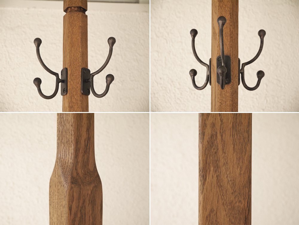 クラッシュゲート CRASH GATE ノットアンティークス Knot antiques タワーコートラック TOWER COAT RACK ホワイトオーク材 スチール 美品 ◇