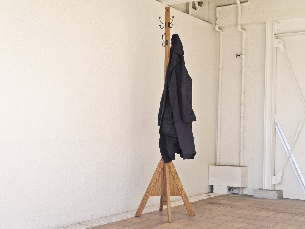 クラッシュゲート CRASH GATE ノットアンティークス Knot antiques タワーコートラック TOWER COAT RACK ホワイトオーク材 スチール 美品 ◇