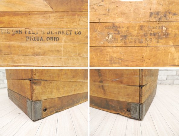 USビンテージ Vintage フォールディングボックス 折り畳みボックス HUBBARD FOLDING BOX Co  木製 40s アメリカ ●