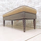 バセットファニチャー Bassett Furniture ツイストレッグ ベンチ ファブリック チェック柄 クラシックスタイル ●