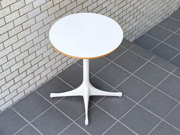 ハーマンミラー Herman Miller ネルソン ペデスタル エンドテーブル NELSON PEDESTAL SIDE TABLE ホワイト ジョージ・ネルソン 定価￥119,900- ■